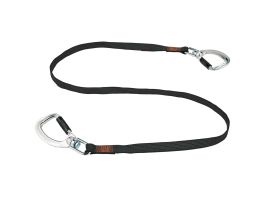 3139 Standard Black Dual Double-Locking Carabiner w/ Swivel - 40lbs