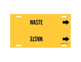 Waste Pipe Marker, 10" H x 24" W, Fits Pipes 8" Dia. Thru 9.875" Dia.