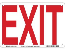 Exit Sign, 7" H x 10" W x 0.055" D