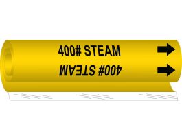 400# Steam Pipe Marker, 9" H x 8" W, Fits Pipes 1.5" Dia. Thru 2.375" Dia.