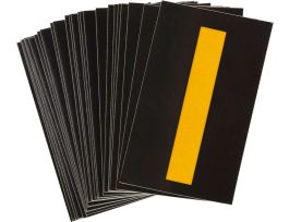 BradyLite 1.5 in Reflective Numbers Yellow on Black, I 25/PK