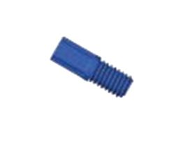Compact Tubing End Fitting, inverted cone, 1/8"OD, 1/4"-28 UNFM, blue PP; 10/pk