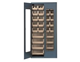 CABINET CLEARVIEW W/28 IVY BINS STL 36IN