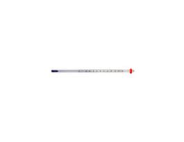 PFA Safety Coated Liquid-In-Glass Thermometer; 0 to 230F, 76mm Immersion, Organic Liquid Fill