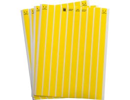 LaserTab Polyester Lbls 0.2 in H x 0.65 in W Yellow 21/PK
