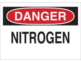DANGER Nitrogen Sign, 7" H x 10" W x 0.06" D, Polystyrene