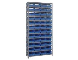 18IN X 36IN X 75IN 48 BLUE BINS 4IN BIN