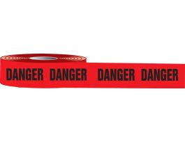 Plastic Barricade/Perimeter Tape, Danger, 3" x 1000-ft, Roll