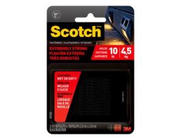 Scotch™ Extreme Fasteners RFD7021, 1 in x 1 in (25,4 mm x 25,4 mm) Black 12 Squares (6sets).