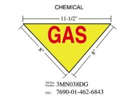3M™ Diamond Grade™ Damage Control Sign 3MN038DG, "CHEM", 11-1/2 in x 8 in, 10/Package