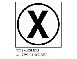 3M™ Diamond Grade™ Damage Control Sign 3MN014DG, "Cir X-Ray", 3 in x 3 in, 10/Package