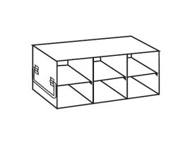 Upright Freezer Rack for Standard 3.75" High Boxes, 3 x 2 Array