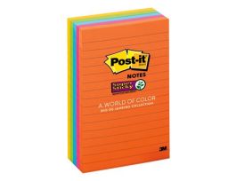 Post-it® Super Sticky Notes 660-5SSUC, 4 in x 6 in (101 mm x 152 mm)