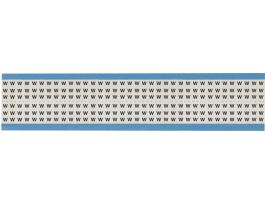 Alphabetical Acetate Cloth Upper Case Scored Wire Marking Cards, W 1800 Total