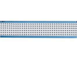 Numerical Wire Markers Permanent Adhesive Vinyl 0.75 in H Legend: 76, 1800 Total