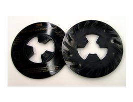 3M™ Disc Pad Face Plate Ribbed 81733, 5 in Hard Black, 10 ea/Case