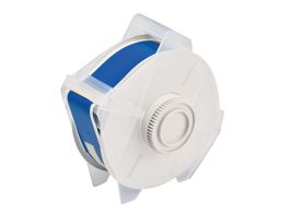 GlobalMark High Performance Polyester Labels 1.125 in W x 100 ft L Blue