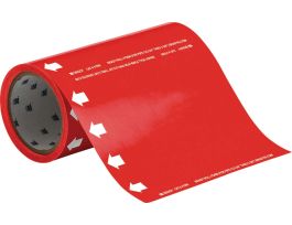 Blank Pipe Marker with Arrow, 30' H x 8" W x 30' L, Roll of 30', Fits Pipes 2" Dia. or Smaller