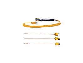 Type K Detach Handle/Lock Probe Kit , 8" L, with Mini-Connector, .125 Dia, 5ft Coil