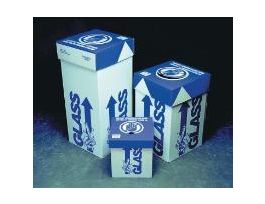 BOX FLOOR MODELD DISP GL 12X12X27IN PK6