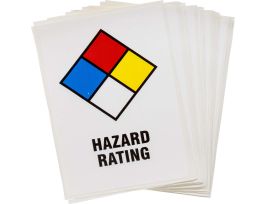 Cancer Hazard Rating W/Picto, Black/Blue/Red/Yellow on White
