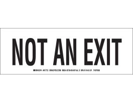 Not An Exit Sign, 3.5" H x 10" W x 0.0096" D, Polyester, Pack of 10 Each
