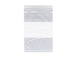 3x5 White Block Zip Bag