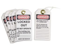 DANGER Do Not Operate Energy Source Lockout Tagout Tags Polyester 5.75x3 25PK