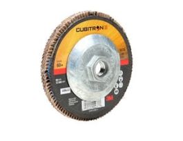 3M™ Cubitron™ II Flap Disc 967A, 60+, T27 Quick Change, 4-1/2 in x 5/8"-11, Giant, 10 ea/Case