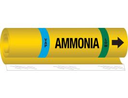 BLANK VAP AMMONIA LOW Pipe Marker, 26" H x 12" W, Fits Pipes 2.5" Dia. Thru 7.875" Dia.