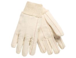 GLOVES COTTON KNIT WRIST LARGE DZ 1PR