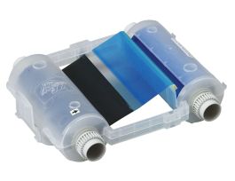 GlobalMark Series R10000 Printer Ribbon, Black/Blue, 4.11" W x 200' L, 8" Paneled Ribbon