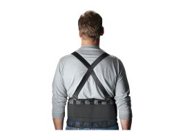 Nylon Mesh Fabric, Black, 9" Width Belt, 5 Back Stays