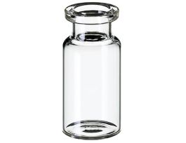 Headspace Vial, Glass, 20 mm, DIN Crimp Neck, Round Bottom, Long Neck, 10 mL; 1000/pk