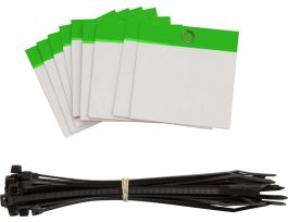 Self-Laminating Blank Tags Polyester 3 in H x 3 in W Green 25/PK