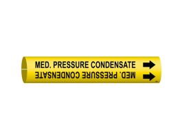 Med. Pressure Condensate Pipe Marker, 2" H x 2" W, Fits Pipes 2.5" Dia. Thru 3.875" Dia.