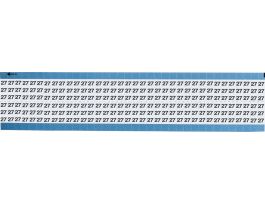 Numerical Wire Markers Permanent Adhesive Vinyl 0.75 in H Legend: 27, 1800 Total