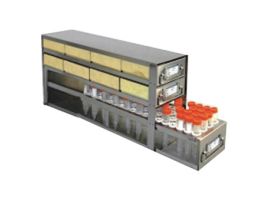 Upright Freezer Drawer Rack, 2 Drawers for 8 Boxes & 1 for (39) 50 mL Tubes