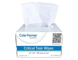 Critical Task Wipe, 4.4 x 8.3 Single-Ply Cellulose; 280 Wipes/Box