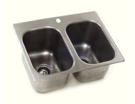 SINK LAB SELF RIM 2 BOWL 14 X 16 X 9.5