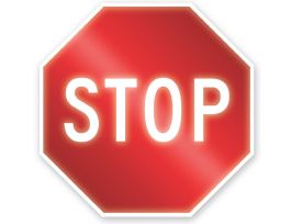 Traffic Sign, STOP, 18" x 18", Engineer-Grade Prismatic, EA