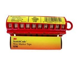 3M™ Wire Marker Tape Numbers SDR 60-69, 50 Rolls/Case