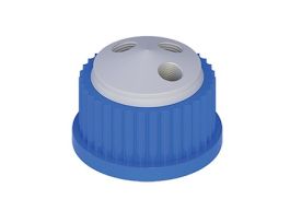 Solvent Delivery Cap, three 1/4"-28 ports, GL25; 1/ea