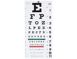 CHART EYE TEST 22 X 10 3/4 SNELLEN