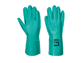 GLOVE NITROSAFE NITRILE/COTTON GREEN S