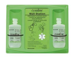 Eyesaline™ Wall Stations, Sterile Eyewash, dual 16 oz. Bottle Wall Station