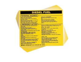 DIESEL FUEL Labels, Black on Yellow