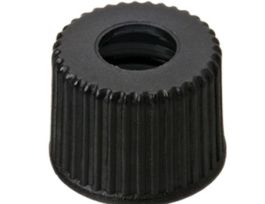 Screw Cap, Polypropylene, Black, 8 mm, Open, No Septa; 1000/pk