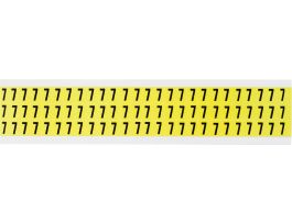 Repositionable Vinyl 0.375 in Black on Yellow, Numbers 7 Card of 78 Labels