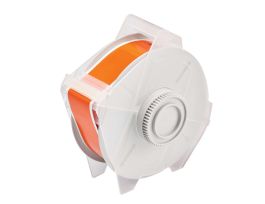 All Weather Permanent Adhesive Vinyl Label Tape for GlobalMark Printer - 1.125" Orange